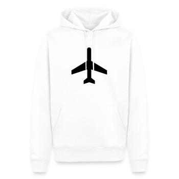 Fixed-wing aircraft,airplane,airport,runway - Men’s Premium Organic Hoodie - white - Front - Nico (187cm)