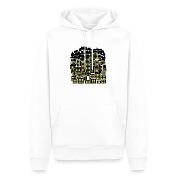 Stadt - Männer Premium Bio Hoodie - Weiß - Vorne - Nico (187cm)