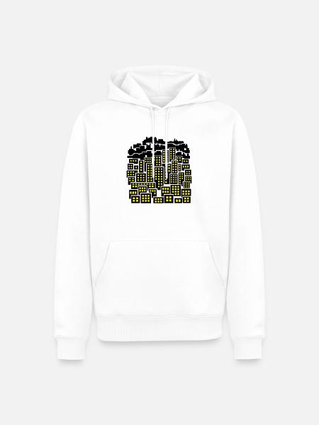 City - Men’s Premium Organic Hoodie - white