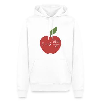Isaac Newton - Männer Premium Bio Hoodie - Weiß - Vorne - Nico (187cm)