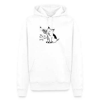 être gentil avec tout genre - Sweat à capuche Premium bio Homme - blanc - Devant - Nico (187cm)
