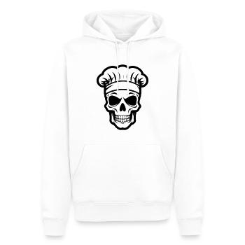 Koch Totenkopf - Männer Premium Bio Hoodie - Weiß - Vorne - Nico (187cm)
