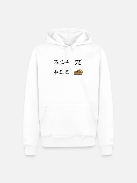 Pi - Pie - Sweat à capuche Premium bio Homme - blanc