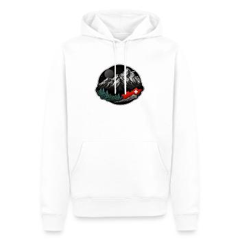 Drapeau suisse - Sweat à capuche Premium bio Homme - blanc - Devant - Nico (187cm)