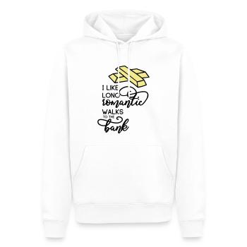 GOLD LIEBE GELD MACHEN AKTIE BÖRSE LIEBEN MOTIV - Männer Premium Bio Hoodie - Weiß - Vorne - Nico (187cm)