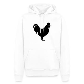 Henne - Männer Premium Bio Hoodie - Weiß - Vorne - Nico (187cm)