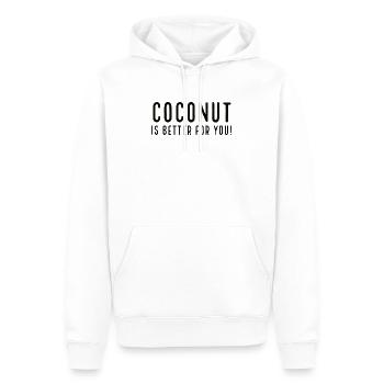 Coconut Is Better For You! - Männer Premium Bio Hoodie - Weiß - Vorne - Nico (187cm)