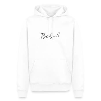 Berlin? - Männer Premium Bio Hoodie - Weiß - Vorne - Nico (187cm)