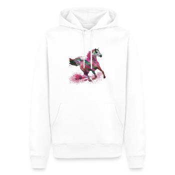 pferd, art, malerei,bunt, pferde,graffiti - Männer Premium Bio Hoodie - Weiß - Vorne - Nico (187cm)