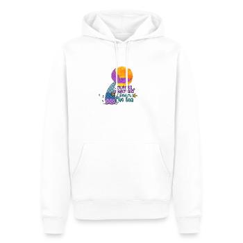 Ocean Sublimation - Men’s Premium Organic Hoodie - white - Front - Nico (187cm)