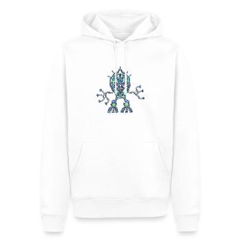 Alles ist unter Kontrolle - Türkis - Männer Premium Bio Hoodie - Weiß - Vorne - Nico (187cm)