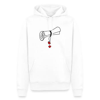 I LOVE YOU - Ich liebe Dich - LOVE DESIGN #Love - Männer Premium Bio Hoodie - Weiß - Vorne - Nico (187cm)
