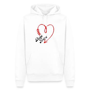 beau frère cœur - Sweat à capuche Premium bio Homme - blanc - Devant - Nico (187cm)