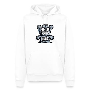 Zombie Teddy Shirt - Männer Premium Bio Hoodie - Weiß - Vorne - Nico (187cm)