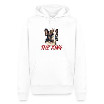 FRENCH BOULDOG DOG THE KING BREED CUTE FIGHTING - Men’s Premium Organic Hoodie - white - Front - Nico (187cm)