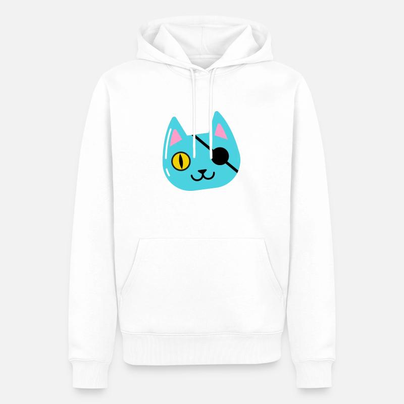 Katze - Männer Premium Bio Hoodie - Weiß