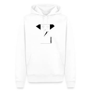 Papier-Kumpel - Männer Premium Bio Hoodie - Weiß - Vorne - Nico (187cm)