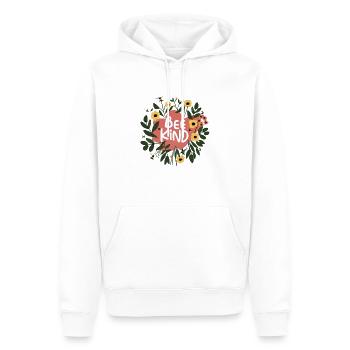 Bee Kind T-Shirt - Spread Positivity - Männer Premium Bio Hoodie - Weiß - Vorne - Nico (187cm)
