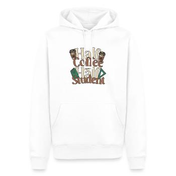Brewed Student Essence - Men’s Premium Organic Hoodie - white - Front - Nico (187cm)