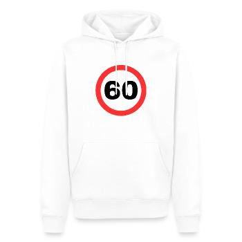 60 - Männer Premium Bio Hoodie - Weiß - Vorne - Nico (187cm)