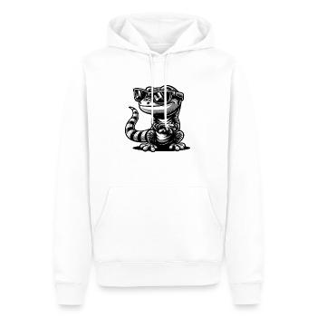 Gecko mit Sonnenbrille - Männer Premium Bio Hoodie - Weiß - Vorne - Nico (187cm)