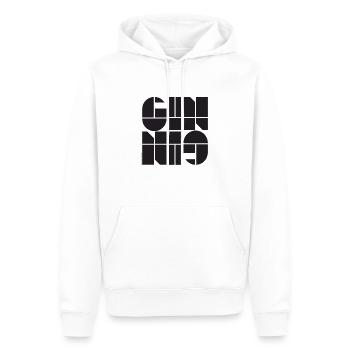 Gin Lover Design in schwarzweiß - Männer Premium Bio Hoodie - Weiß - Vorne - Nico (187cm)