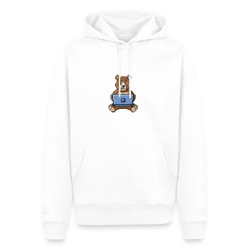 Die Bären-Saga - LAPTOP - Männer Premium Bio Hoodie - Weiß - Vorne - Nico (187cm)