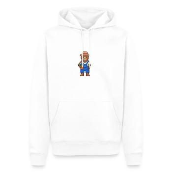 Die Bären-Saga - GARTEN - Männer Premium Bio Hoodie - Weiß - Vorne - Nico (187cm)