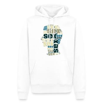Sex Liebe im Kopf Geschenkidee Geburtstag - Männer Premium Bio Hoodie - Weiß - Vorne - Nico (187cm)