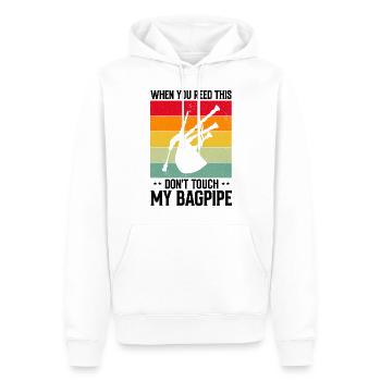 Conception de cornemuse pour Scotland Pride et cornemuse - Sweat à capuche Premium bio Homme - blanc - Devant - Nico (187cm)