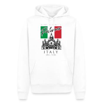 Palermo Kathedrale Italien Flagge Reise Souvenir - Männer Premium Bio Hoodie - Weiß - Vorne - Nico (187cm)