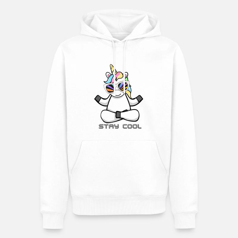RESTEZ COOL 3 - Sweat à capuche Premium bio Homme - blanc