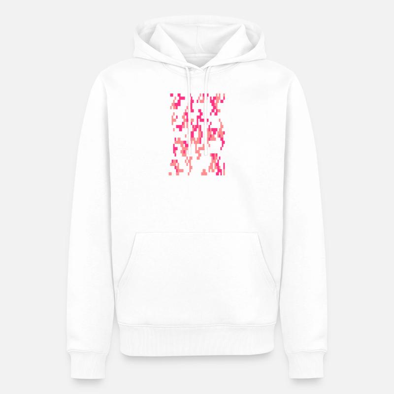 digital camouflage tarn - Sweat à capuche Premium bio Homme - blanc