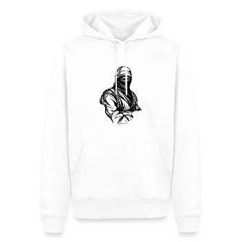 Freizeit Ninja Athlet Warrior Kraftsport Style - Männer Premium Bio Hoodie - Weiß - Vorne - Nico (187cm)