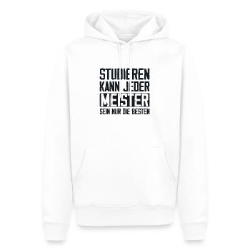 Meister Prüfung Bestanderen Prüfung - Männer Premium Bio Hoodie - Weiß - Vorne - Nico (187cm)