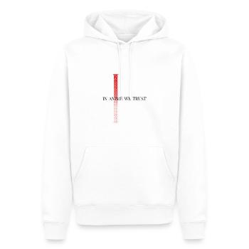 Dans Anime We Trust - Sweat à capuche Premium bio Homme - blanc - Devant - Nico (187cm)