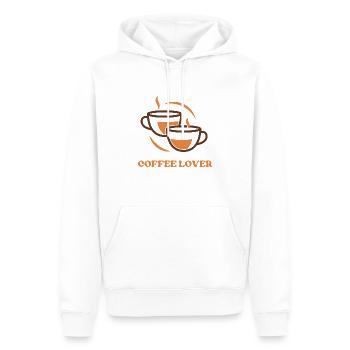 Tasse de cadeaux de café avec t-shirt de barista amusant - Sweat à capuche Premium bio Homme - blanc - Devant - Nico (187cm)