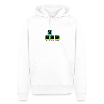 THAT'S HOW I MOVE - Fitness - Männer Premium Bio Hoodie - Weiß - Vorne - Nico (187cm)