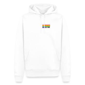 love wins - LGBT Rainbow - Equality - Men’s Premium Organic Hoodie - white - Front - Nico (187cm)