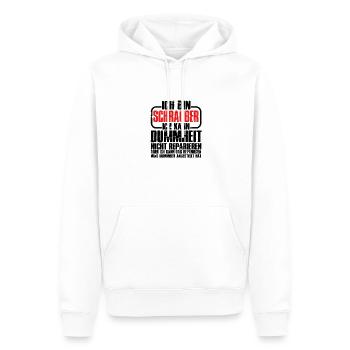 ICH BIN SCHRAUBER KANN DUMMHEIT NICHT REPARIEREN - Männer Premium Bio Hoodie - Weiß - Vorne - Nico (187cm)