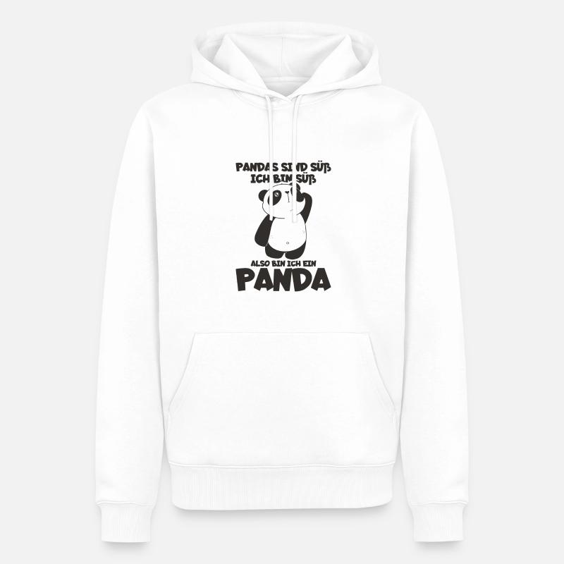 Pandas Sind Süß Ich Bin Süß Also Bin Ich Ein - Männer Premium Bio Hoodie - Weiß