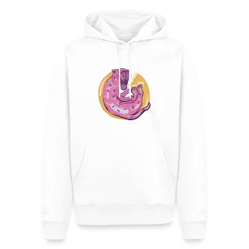 Leopard Donut 1 Low Paw groß - Männer Premium Bio Hoodie - Weiß - Vorne - Nico (187cm)