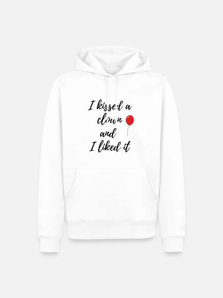 Ich küsste einen Clown - Männer Premium Bio Hoodie - Weiß