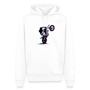 Motorcross 3D Motorcycling - Men’s Premium Organic Hoodie - white - Front - Nico (187cm)