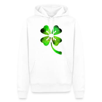 Trèfle Aquarelle Saint-Patrick - Sweat à capuche Premium bio Homme - blanc - Devant - Nico (187cm)
