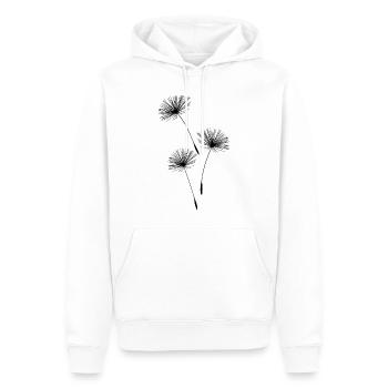 Pusteblume Dandelion Flower Blossoms - Men’s Premium Organic Hoodie - white - Front - Nico (187cm)