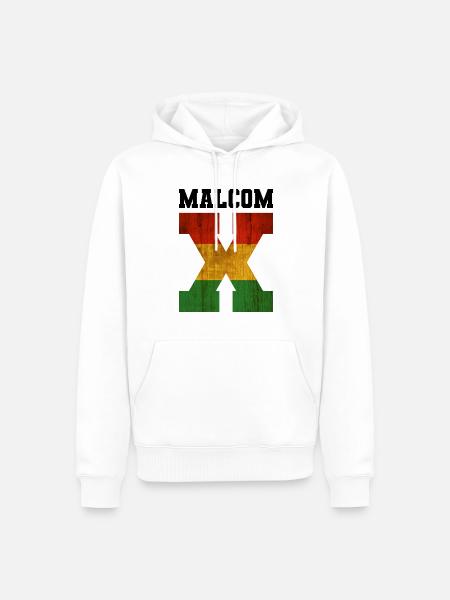 MALCOM X - Men’s Premium Organic Hoodie - white