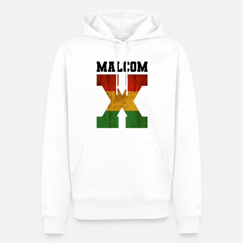 MALCOM X - Sweat à capuche Premium bio Homme - blanc