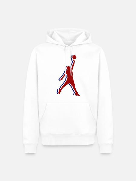 Basketteur France Sport - Sweat à capuche Premium bio Homme - blanc