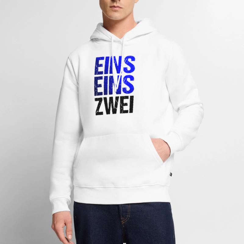EINS EINS ZWEI Blaulicht Notruf Männer Premium Bio Hoodie